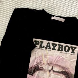 Playboy x Missguided T-Shirt Dress Black